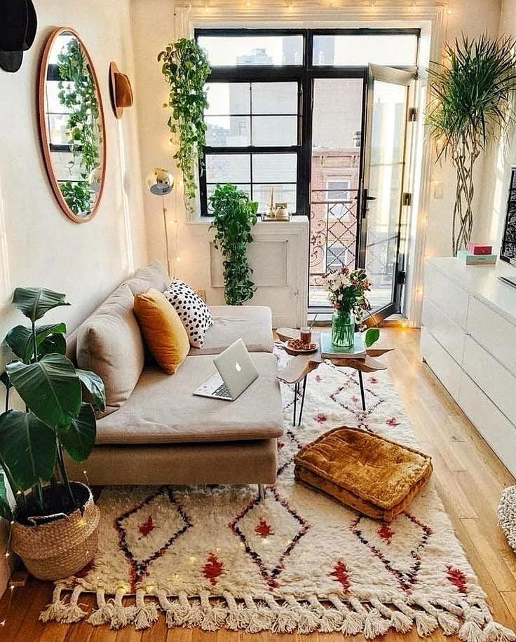 rustic boho living room ideas