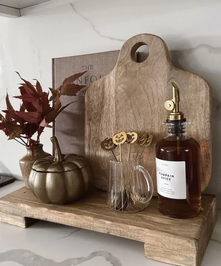 neutral fall coffee station ideas