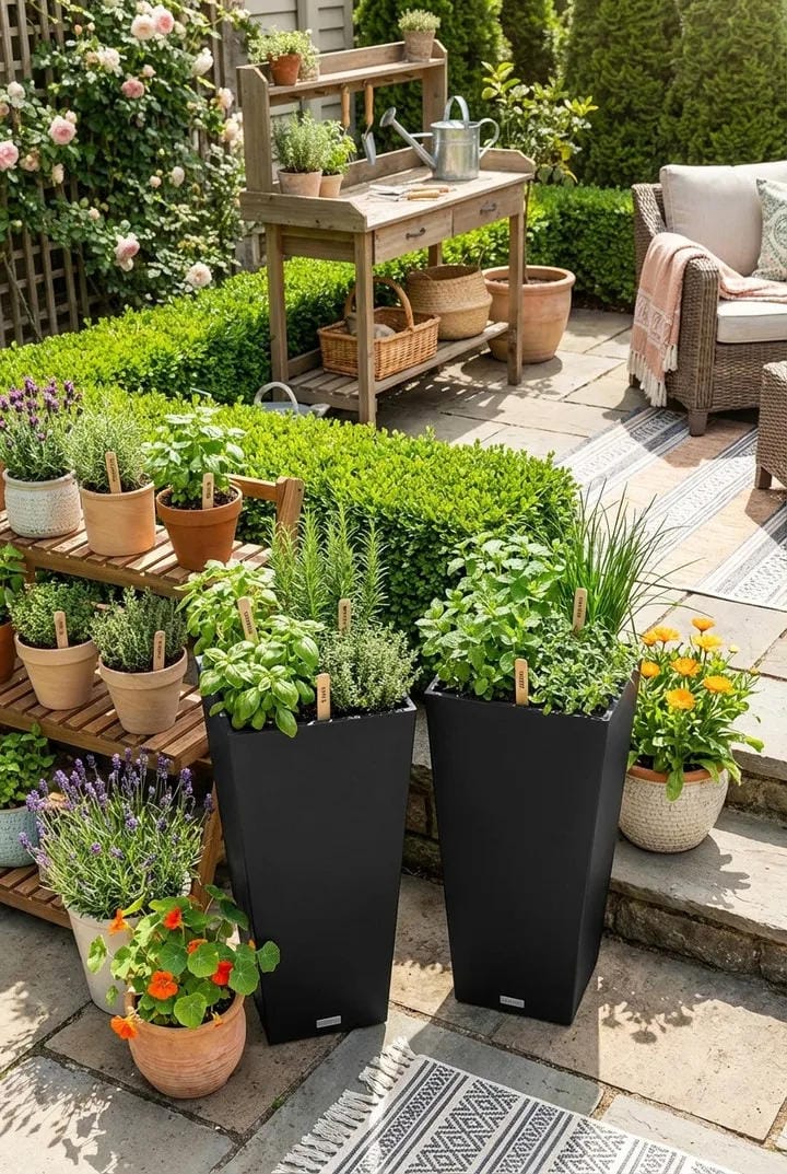 tall outdoor planter ideas with create a mini container garden