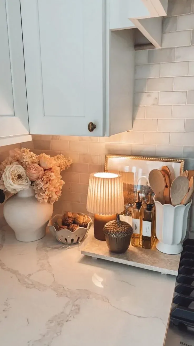 creative fall kitchen countertop decor ideas
