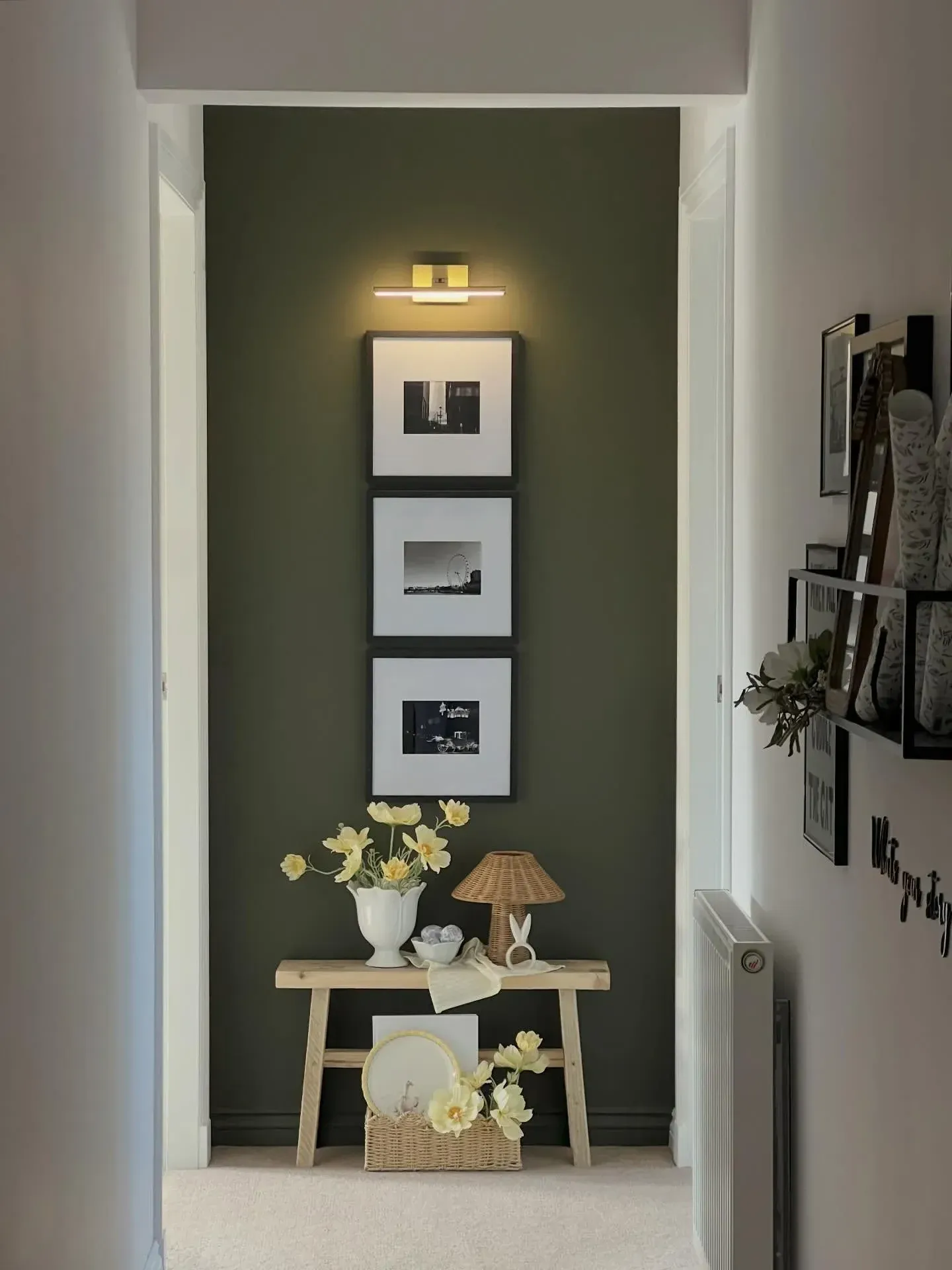 rental friendly hallway decor ideas