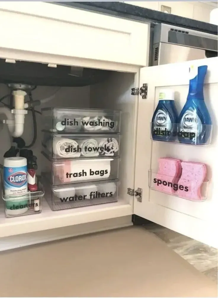 pull out under kitchen sink organization ideas