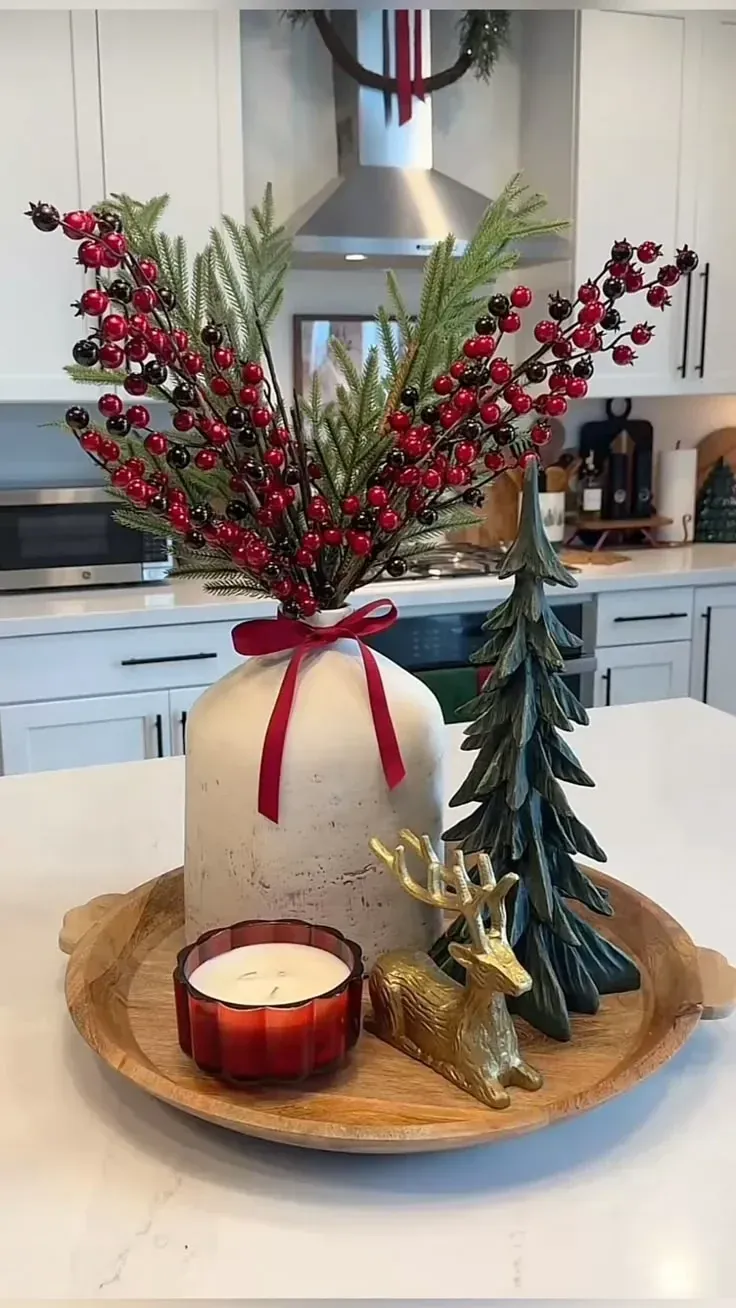 mantel farmhouse christmas decor ideas