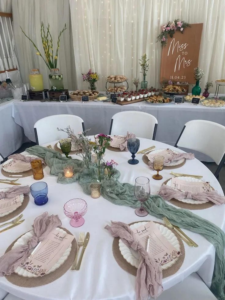 beautiful bridal shower table decorations for guests