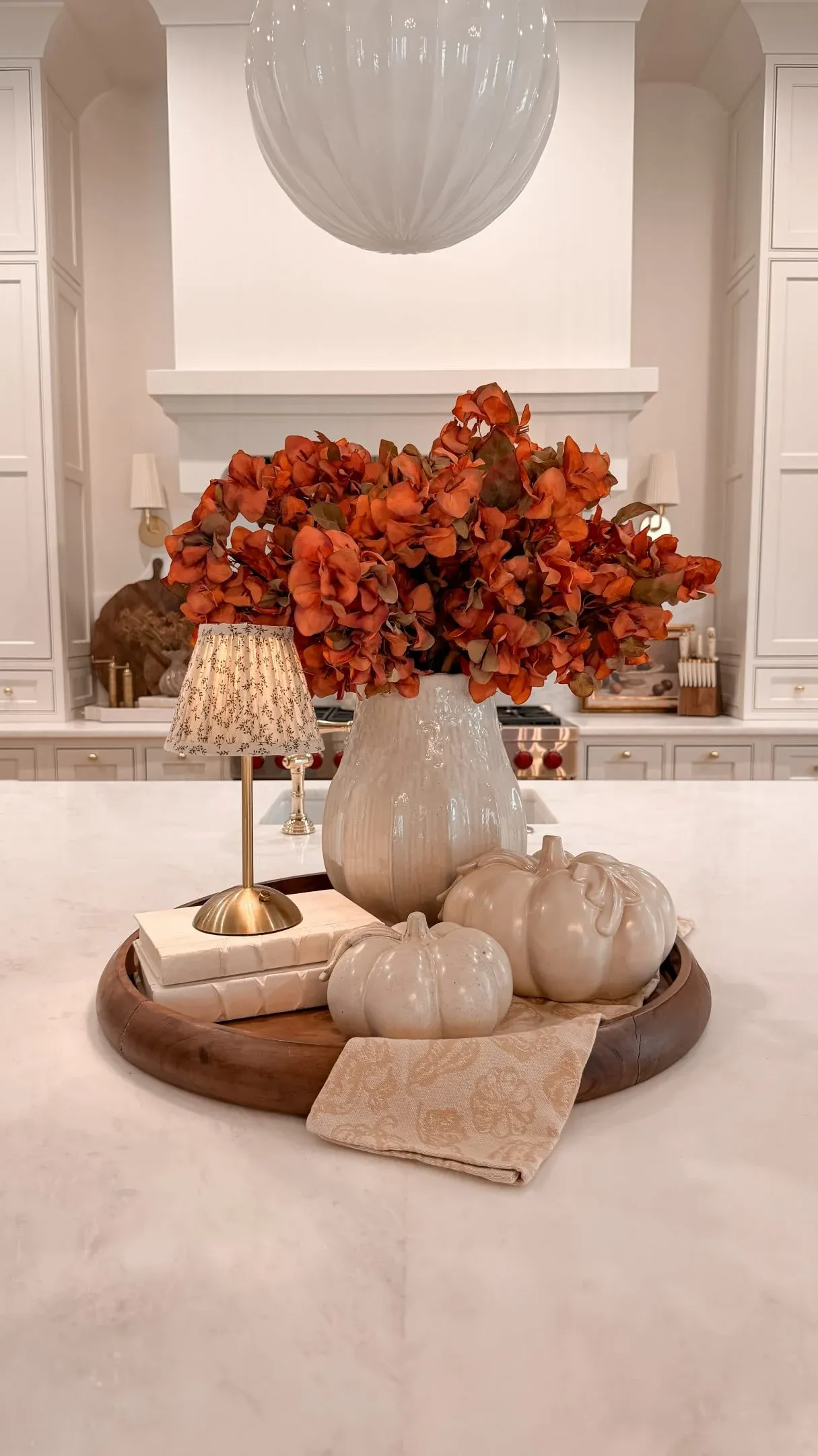 orange neutral fall decor
