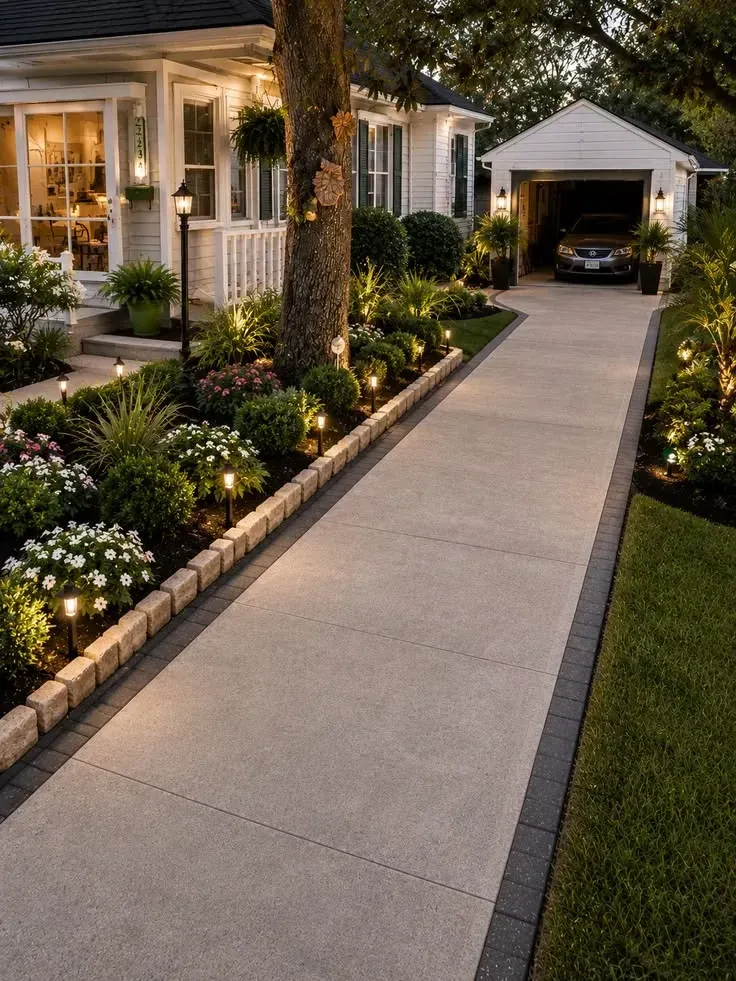 curb appeal driveway landscape ideas