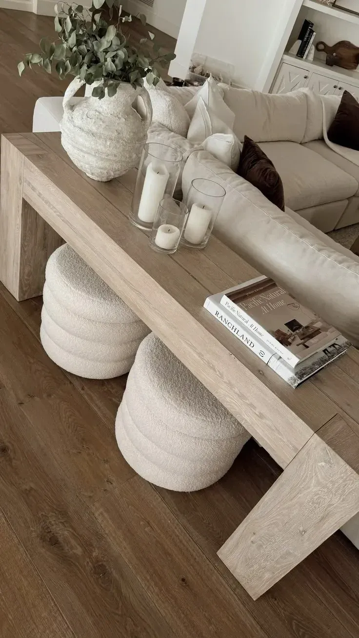 elevated sofa table decor ideas