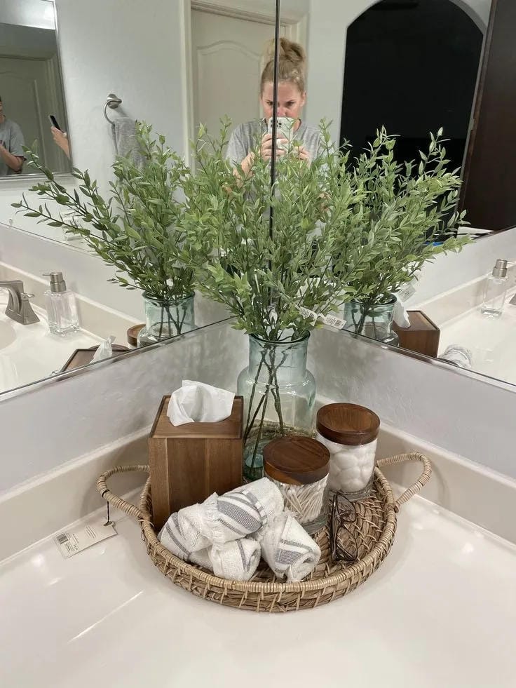 spa bathroom tray ideas