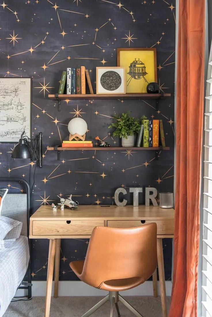 Rocket ship kids room