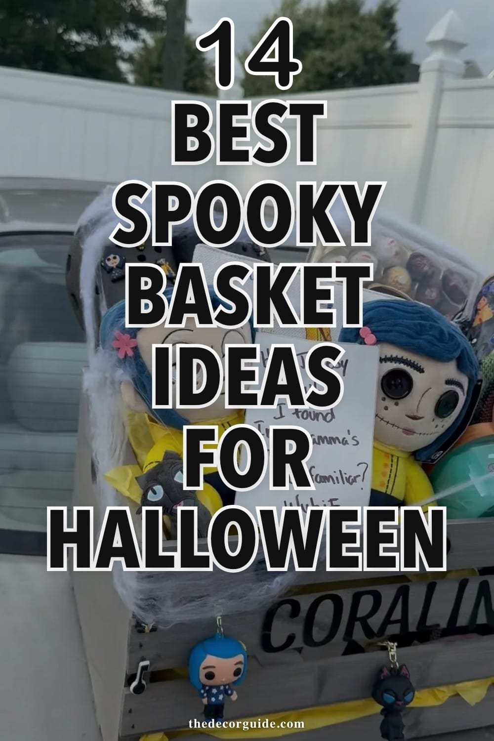 bold full-photo pin for spooky basket ideas with the text