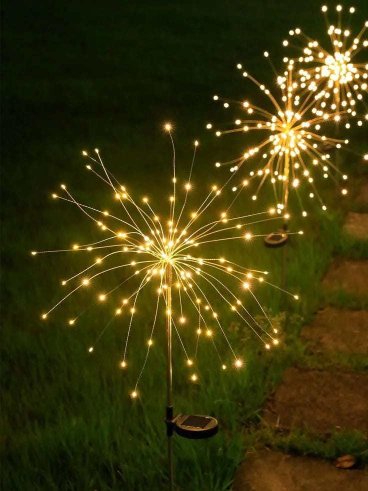 outdoor string light ideas with choose starburst stake lights