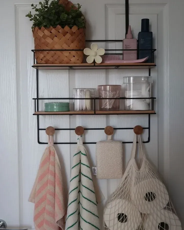 over the door storage renter friendly bathroom ideas