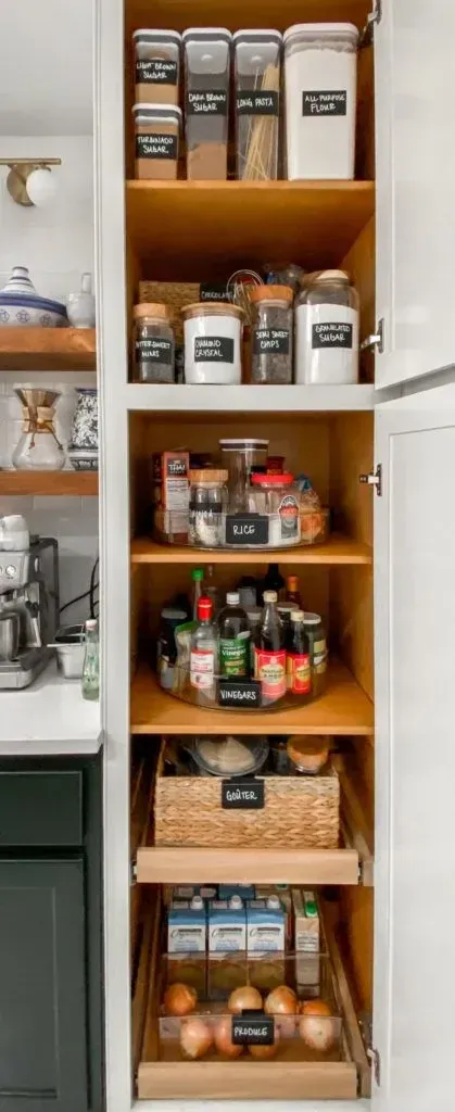 organized how to organize small pantry deep shelves