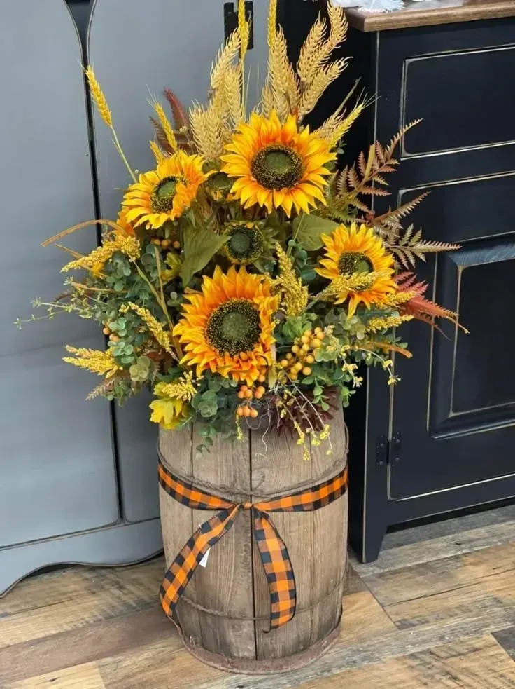 rustic fall planter ideas