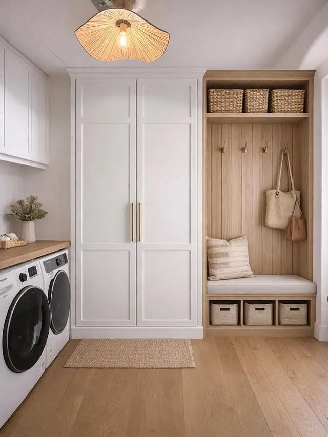 mudroom laundry room combo ideas
