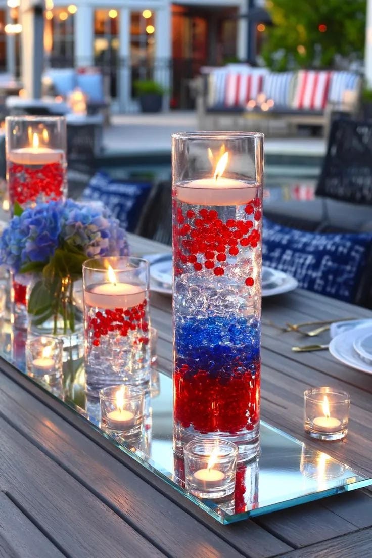4th of July table decor ideas - use gingham for a classic summer party look