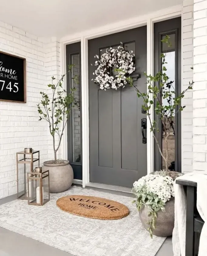 front porch front door decor ideas