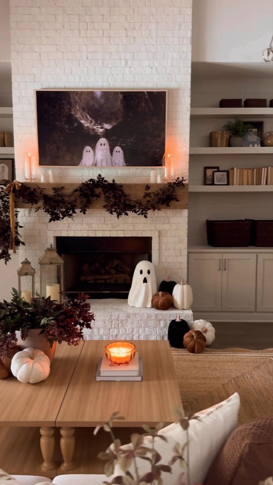 mantel fall fireplace decor ideas