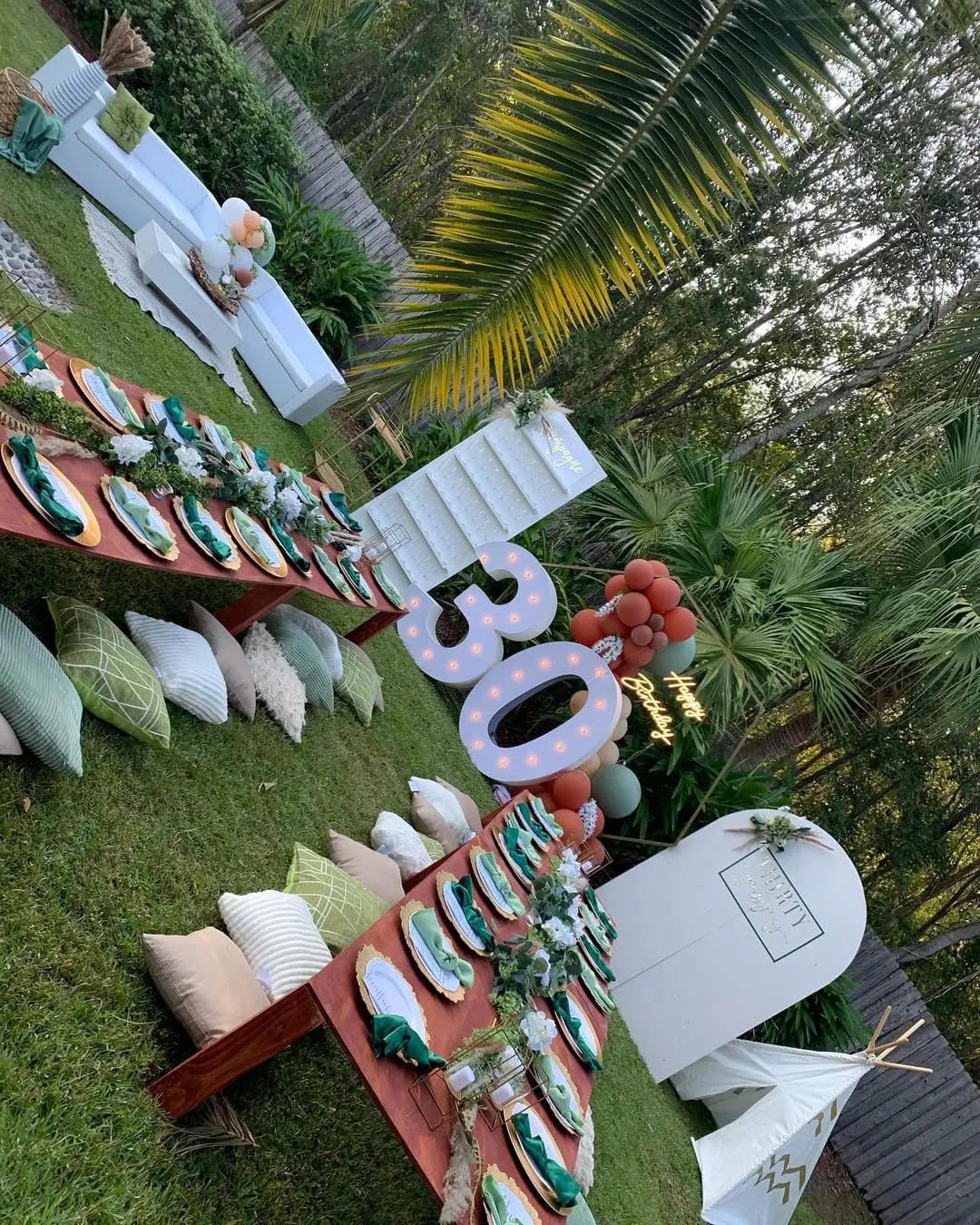 backyard party aesthetic ideas with set a themed birthday table outdoors