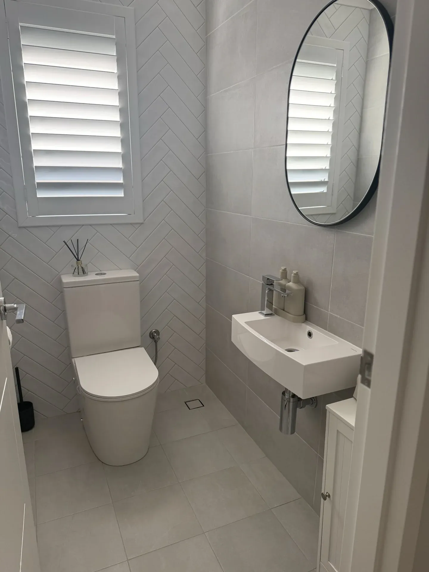 guest bathroom very small powder room storage ideas