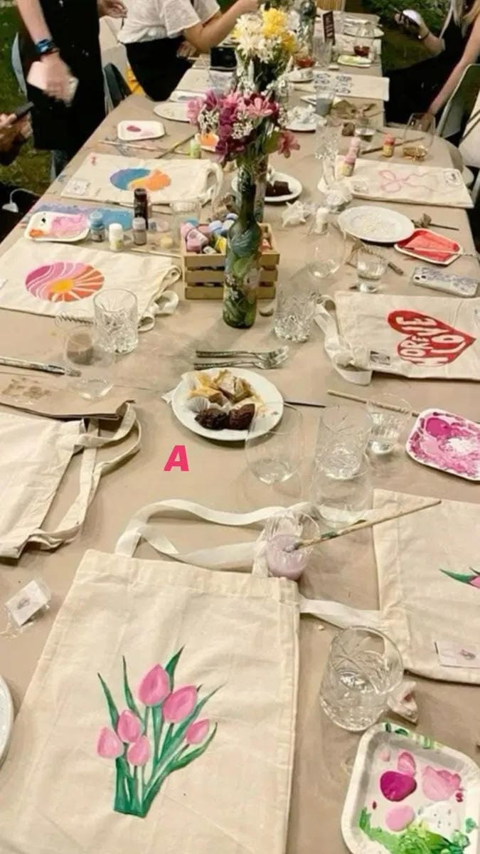 bridal shower decor idea for an outdoor celebration
