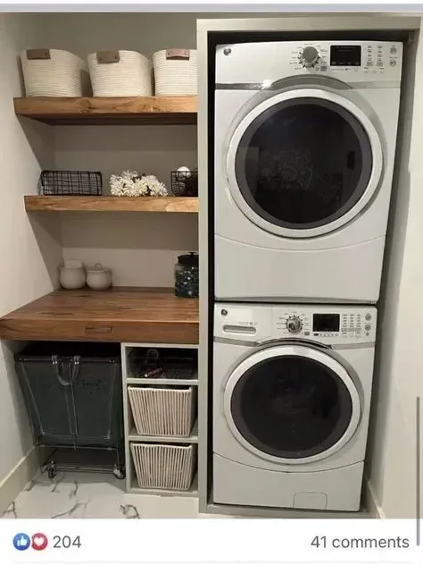 budget friendly stacked washer and dryer ideas