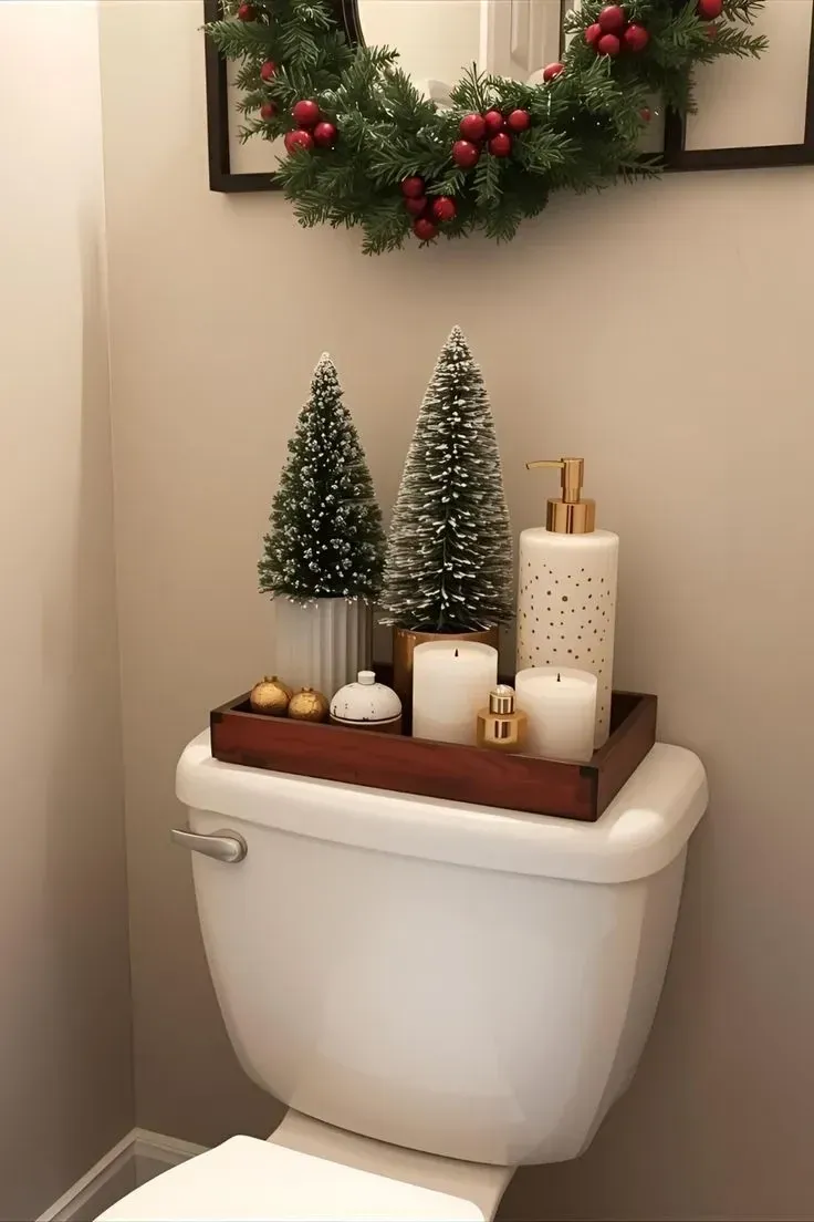 bathroom christmas decor ideas