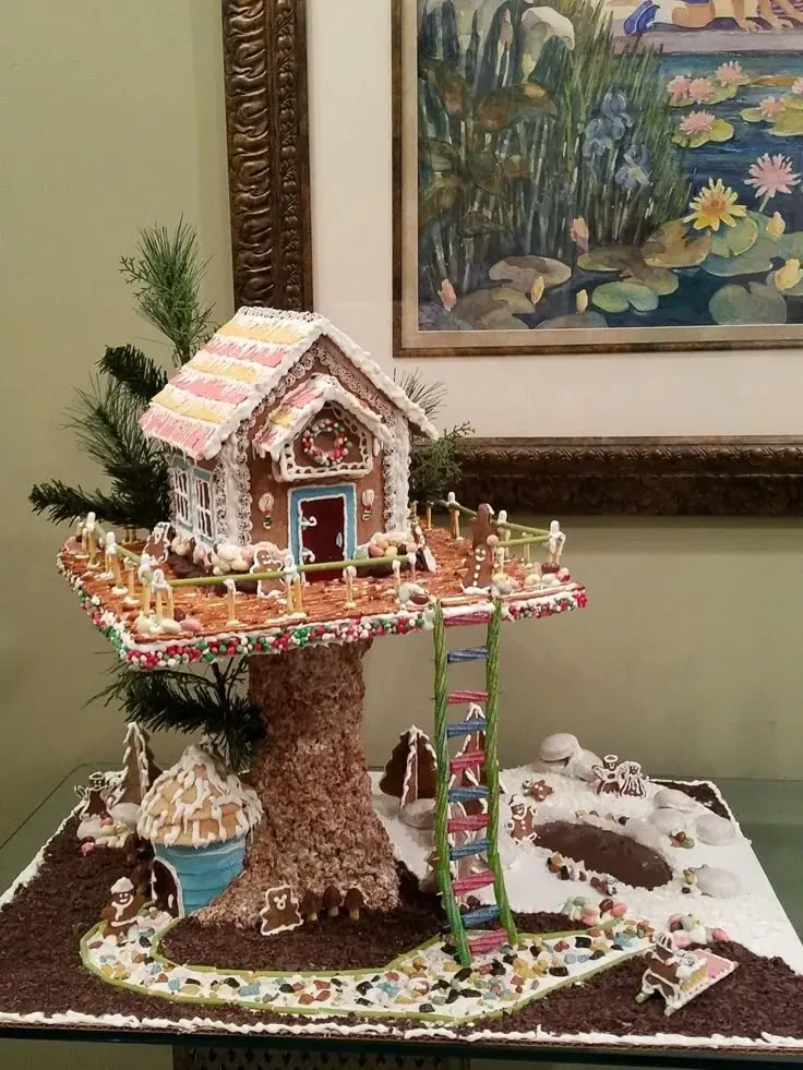 treehouse christmas gingerbread house ideas