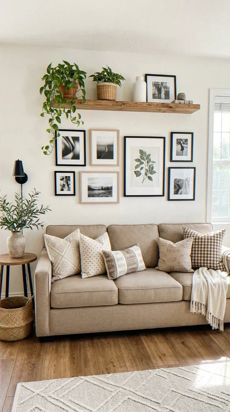 beautiful above couch decor ideas