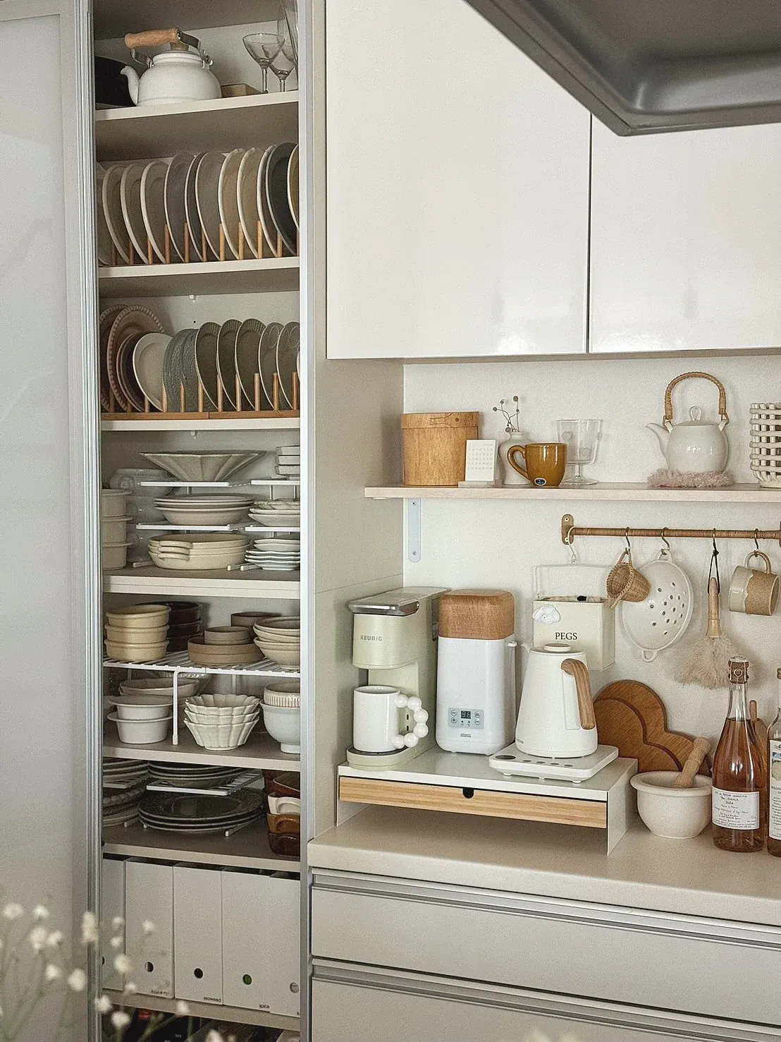 turntable small kitchen cabinet organization ideas