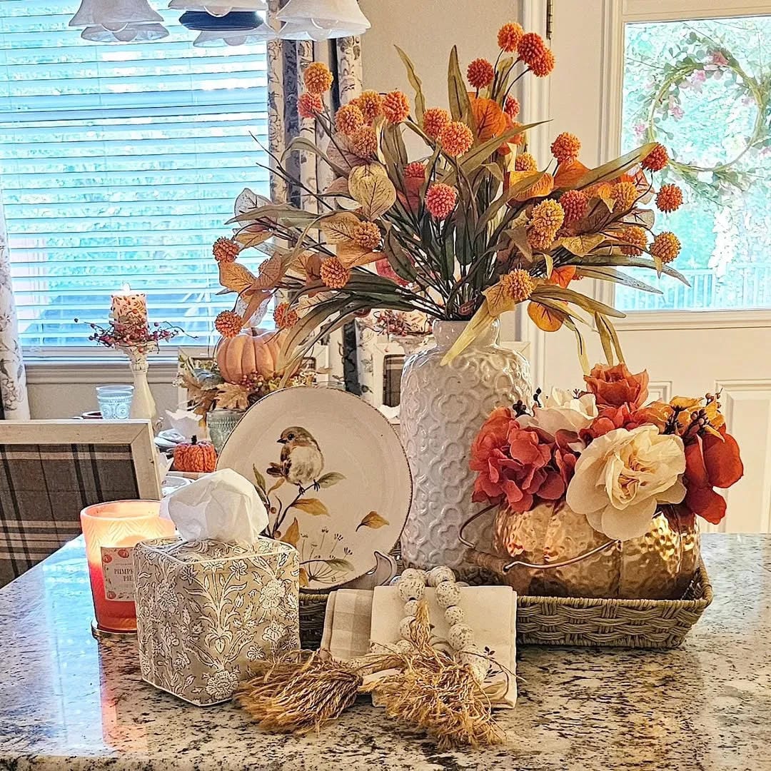 simple fall vignette ideas