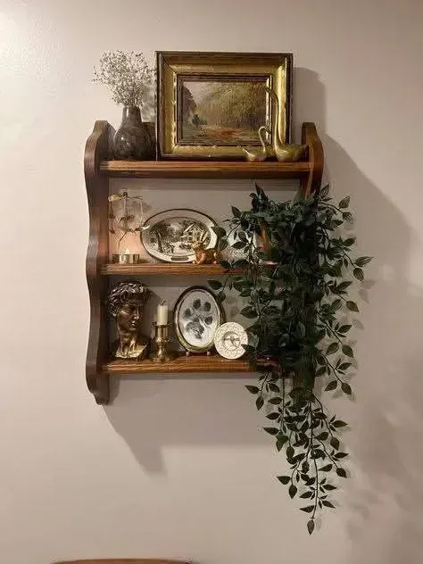 wall shelf trinket shelf ideas