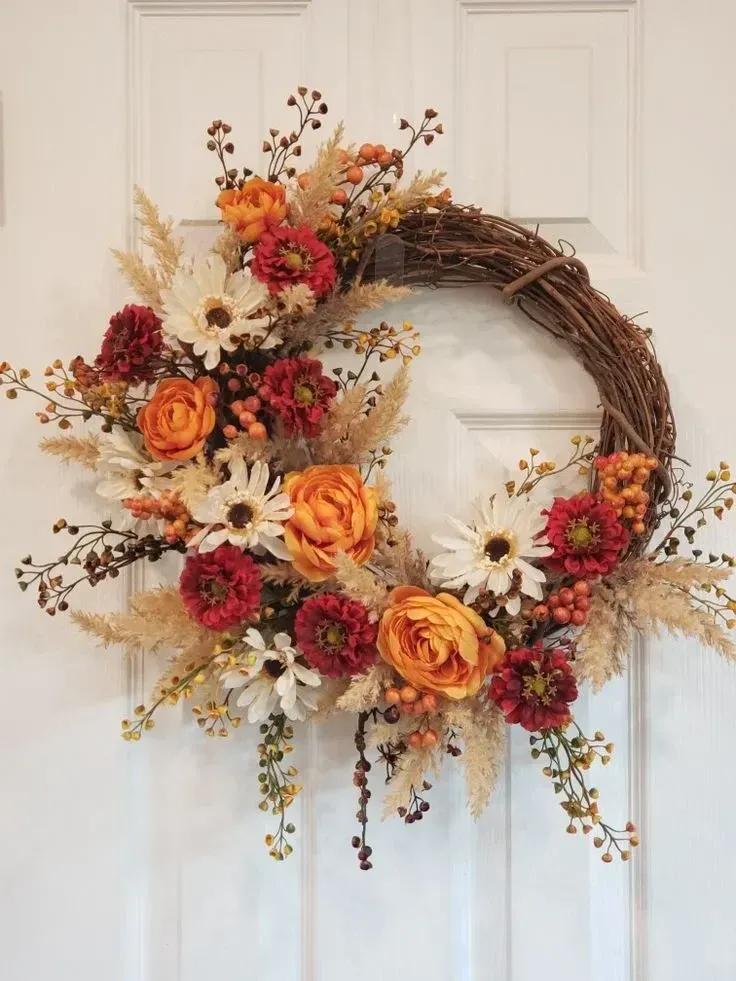 colorful fall wreath ideas