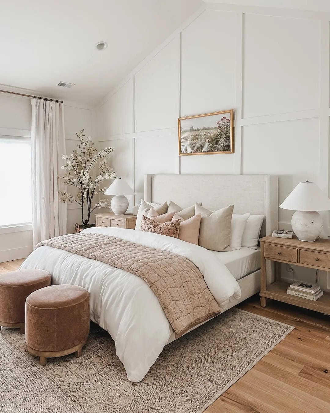 summer bedroom decor ideas with choose warm neutrals and pale pink