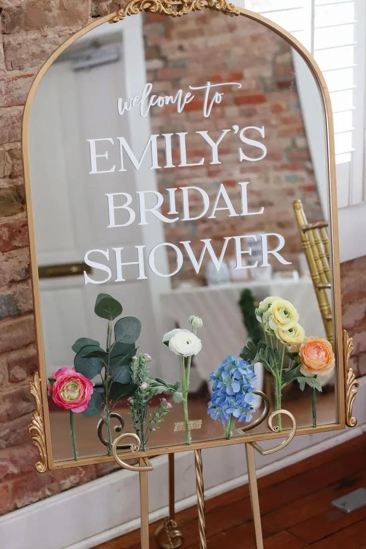 romantic garden bridal shower decor for an outdoor party