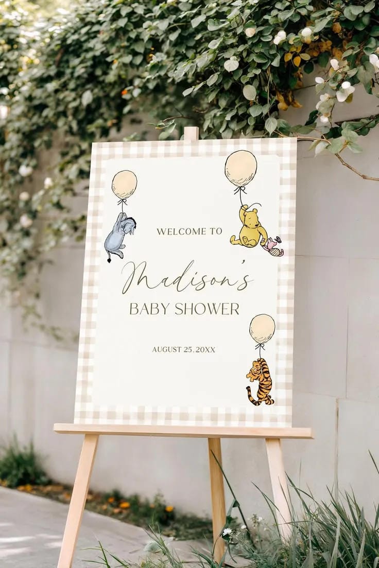 neutral baby shower decorations at home