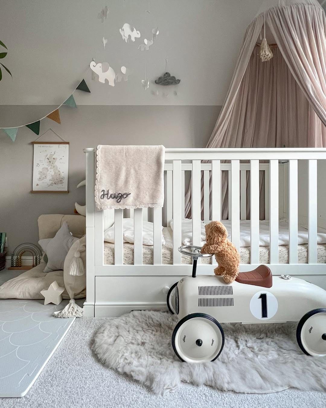 sage green nursery rug