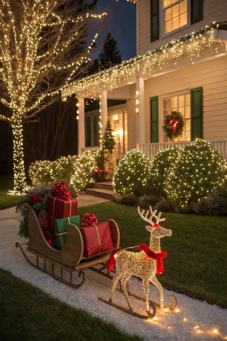 cozy Christmas styling outdoor christmas decor ideas