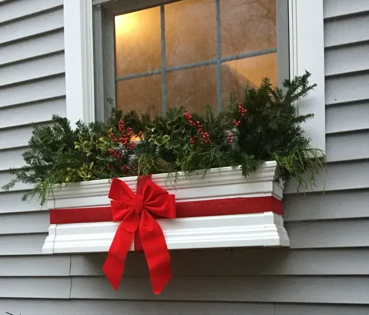 Christmas garland christmas window decor