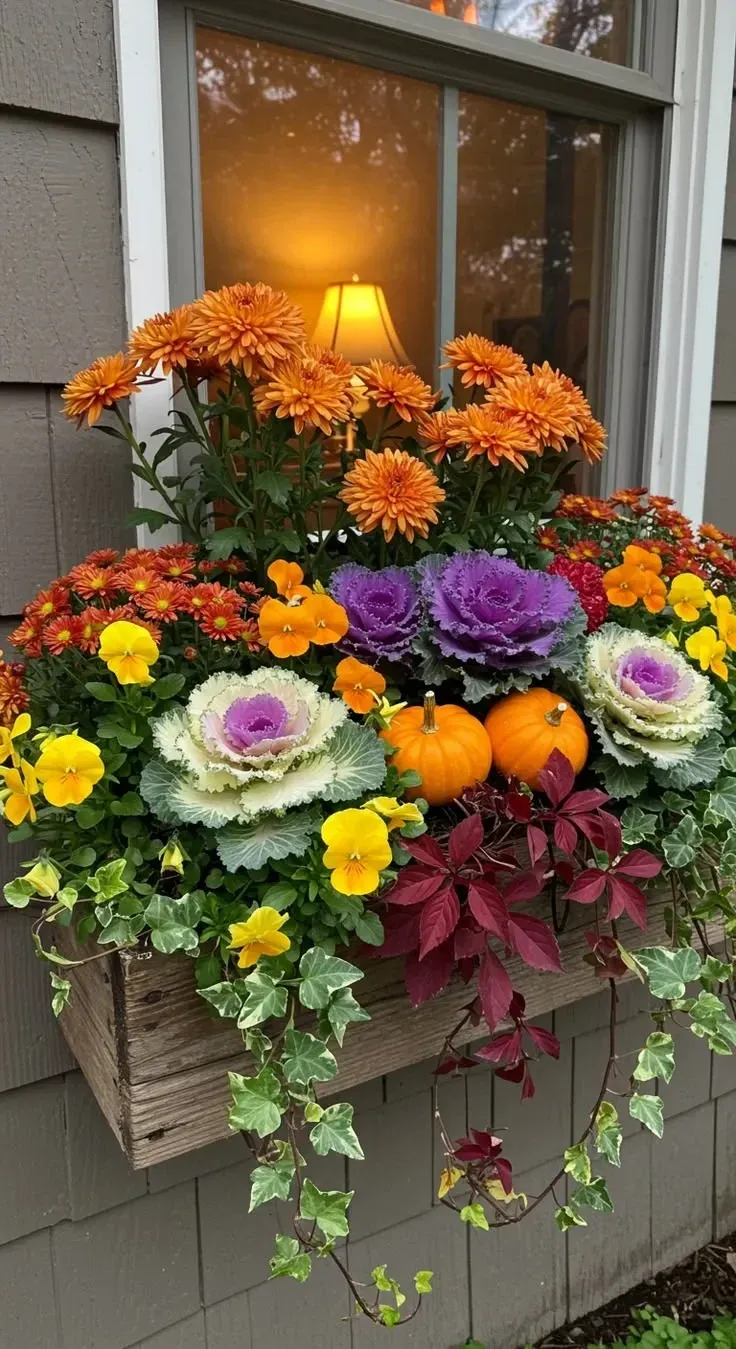 fall leaves fall planter ideas