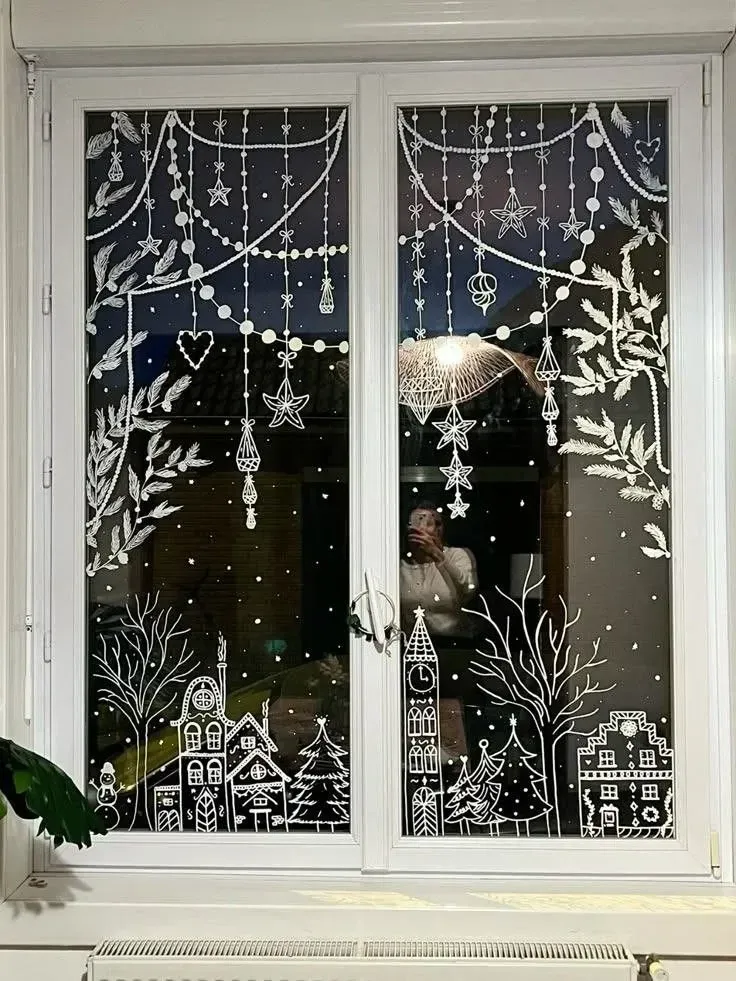 seasonal Christmas display christmas window decor