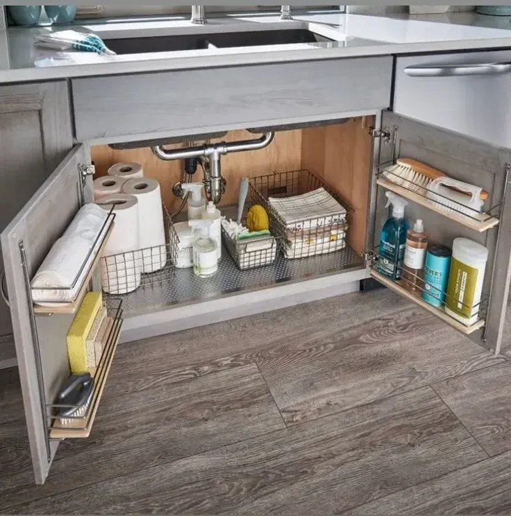 bins under kitchen sink organization ideas