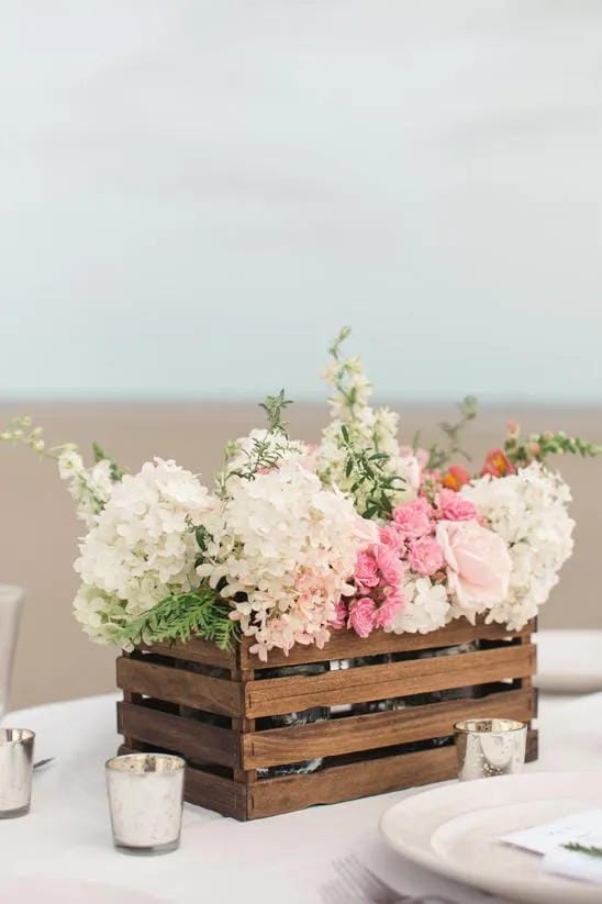 affordable floral wedding centerpiece for reception tables