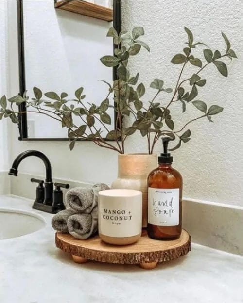 bathroom vanity tray ideas