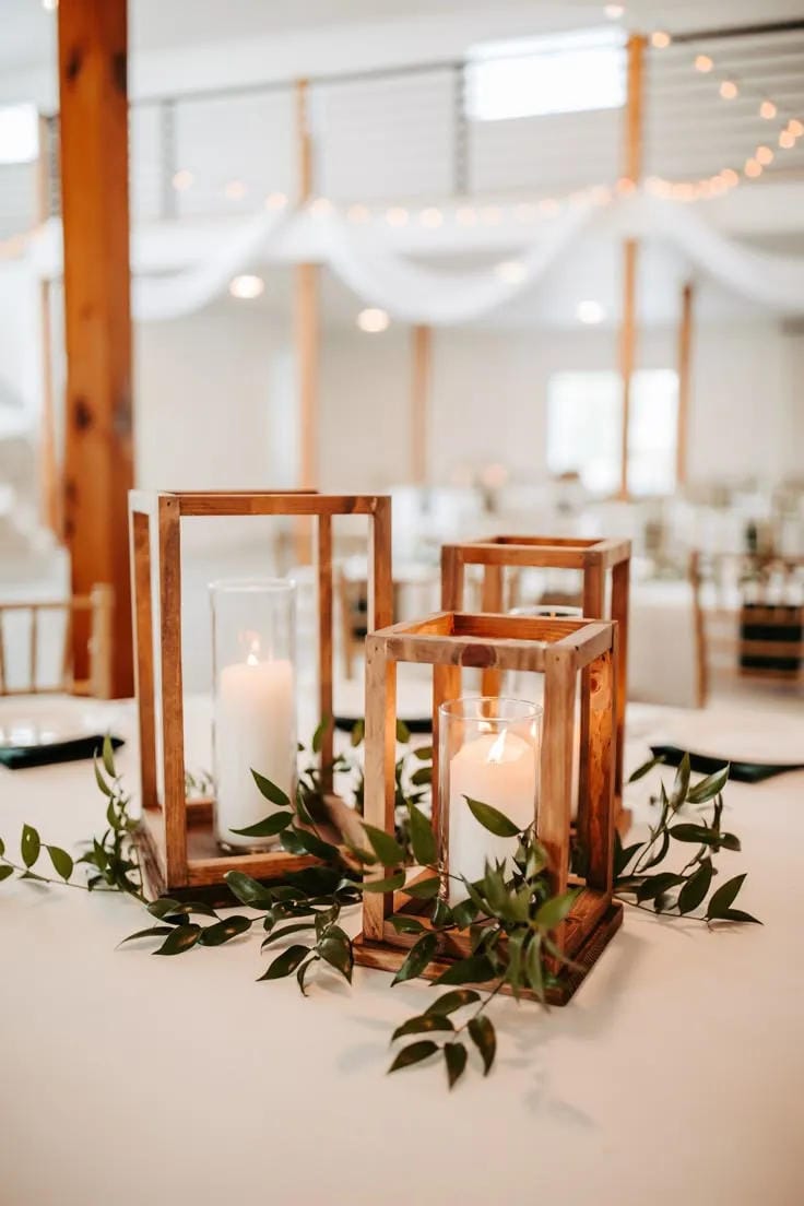 rustic barn wedding table decorations