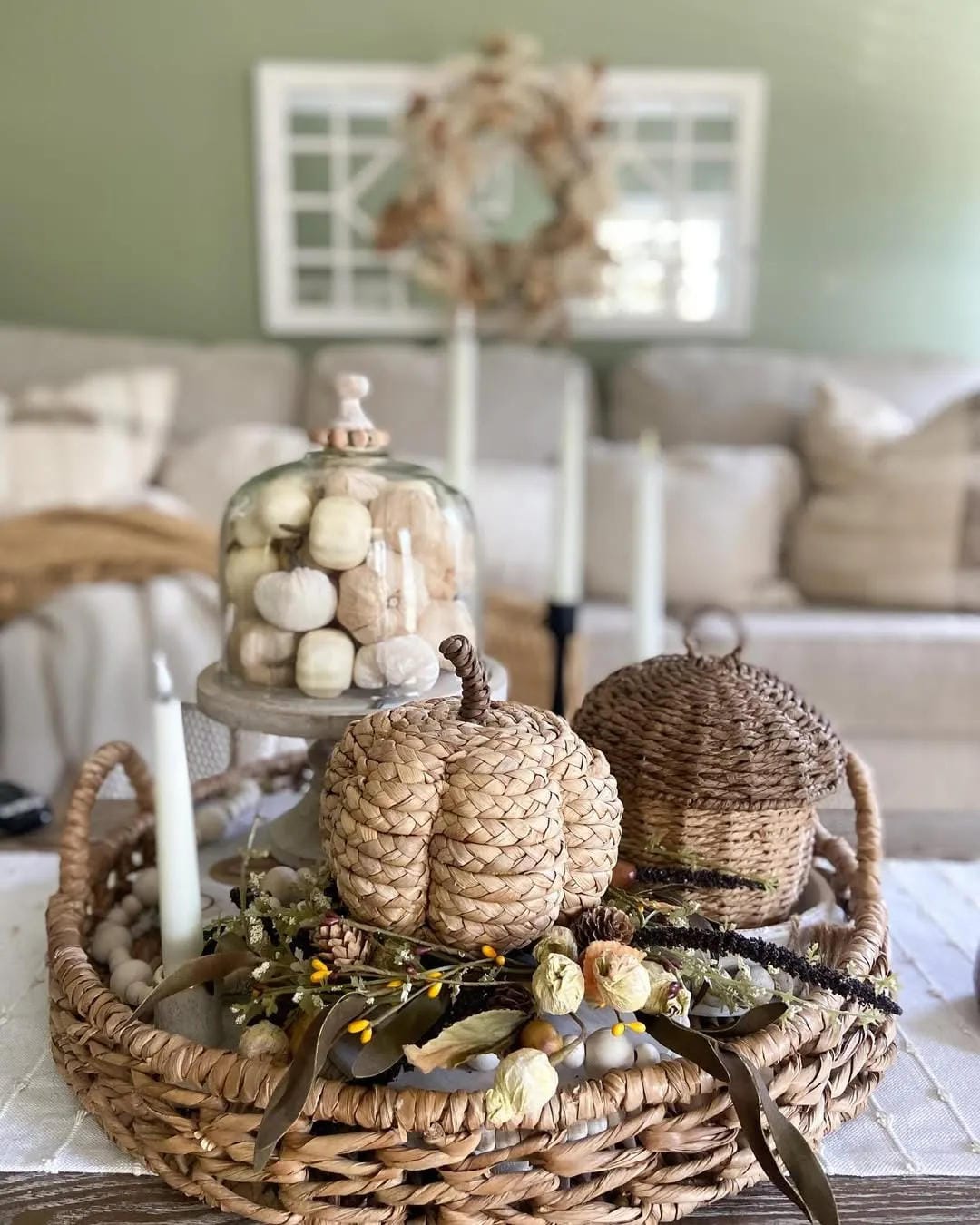 coffee table decor with candles