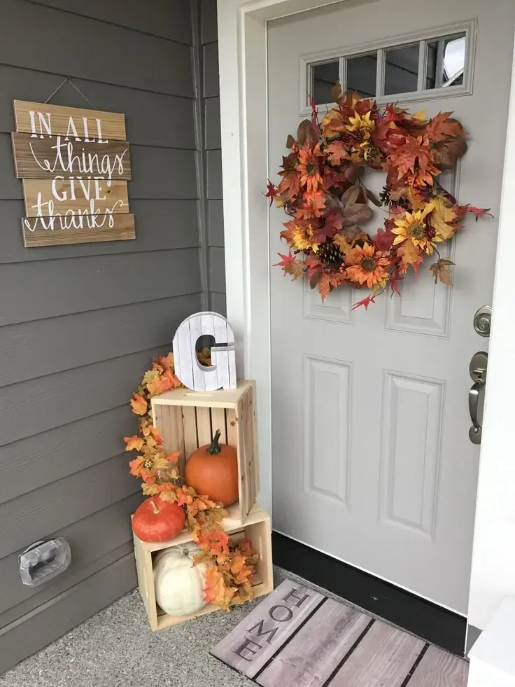 neutral fall wreath ideas