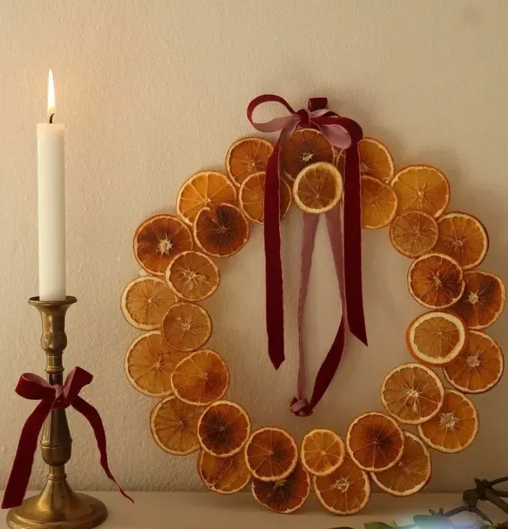 dried orange wreatChristmas craft ideas for adults