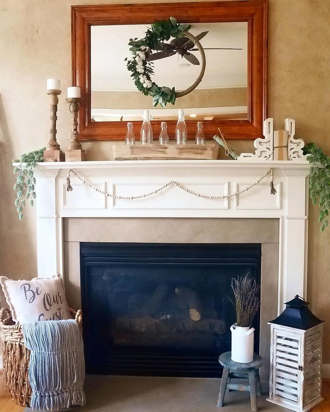 summer mantel decor ideas with keep candles simple under a wood mirror