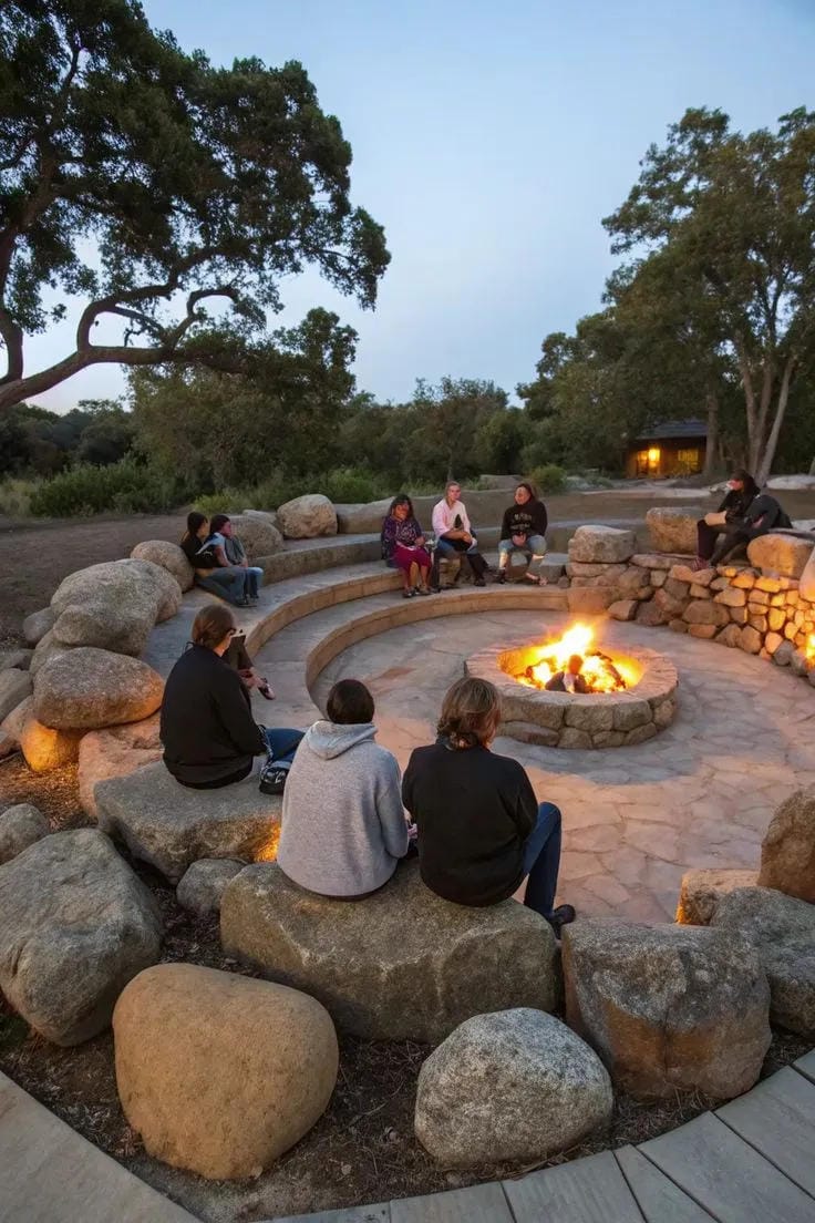 round fire pit ideas